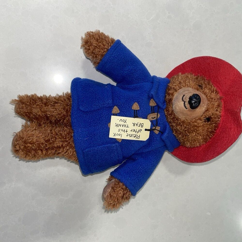 2014 yottoy Paddington Bear plush Macy's Exclusive blue coat red hat tag